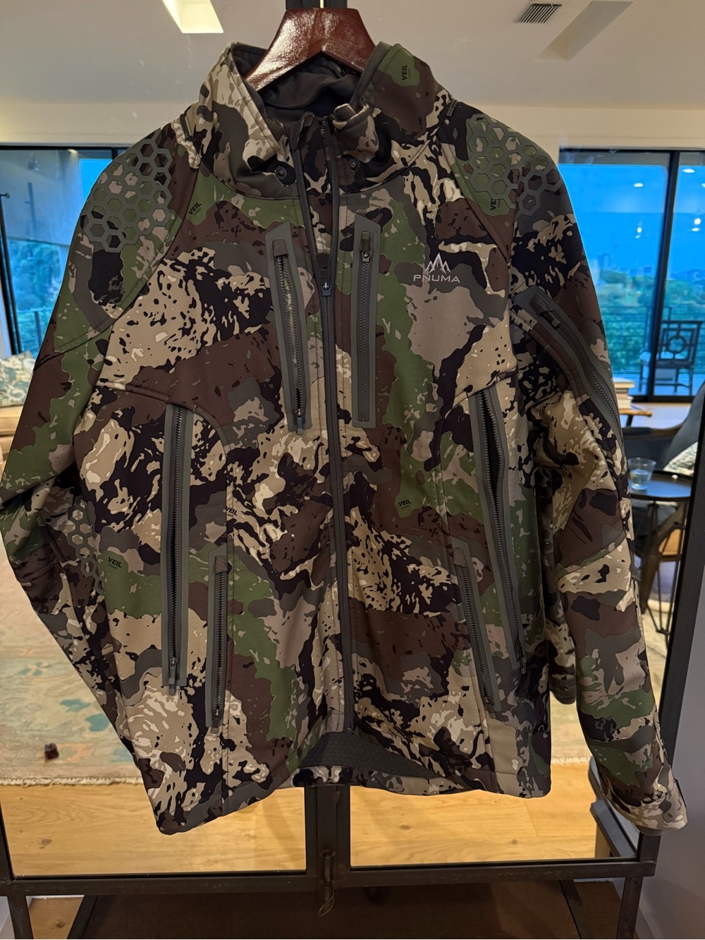 Pnuma Men’s Camo Softshell Jacket - Green/Brown